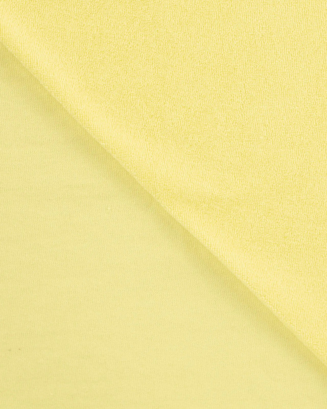 Tissu Mini Eponge Coton Uni Jaune - Mercerine