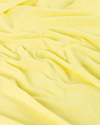 Tissu Mini Eponge Coton Uni Jaune - Mercerine