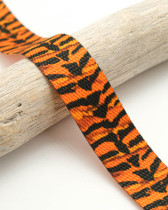Sangle Fantaisie Motif Tigre Orange