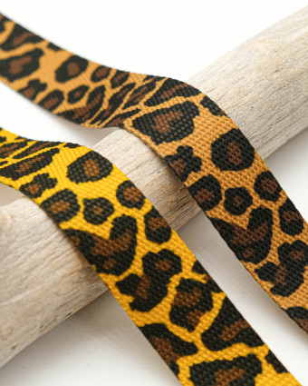 Sangle Fantaisie Motif Guépard : 30 mm