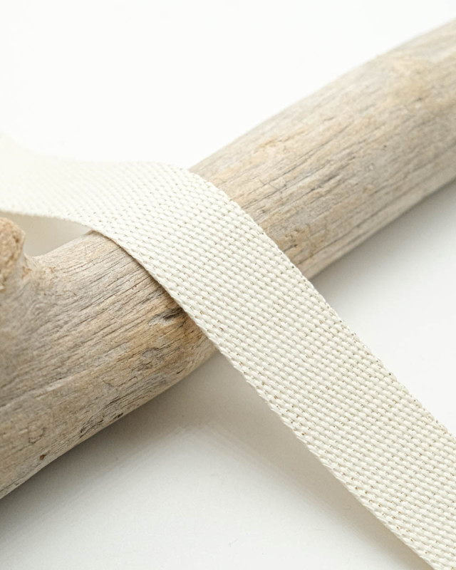 Sangle Effet Coton Lurex Or : 30 mm - Mercerine