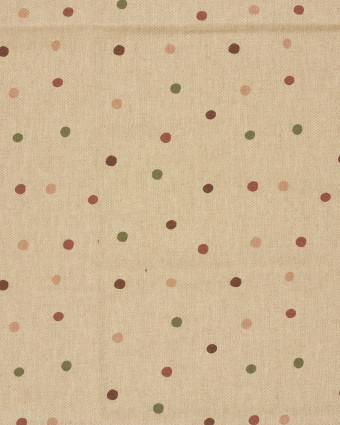 Effet Lin Imrpimé Numérique Petits Pois Roses et Verts - Mercerine