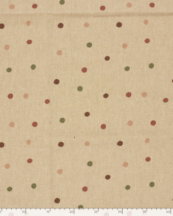 Effet Lin Imrpimé Numérique Petits Pois Roses et Verts - Mercerine
