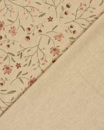 Effet Lin Imprimé Numérique Petites Fleurs Champêtres - Mercerine