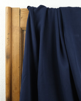 Coupon - Viscose serge Bleu marine foncé Louise - 10cm