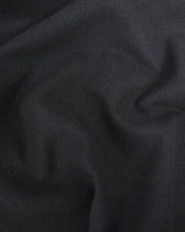 Coupon - Tissu Effet Drap de Laine Uni Noir
