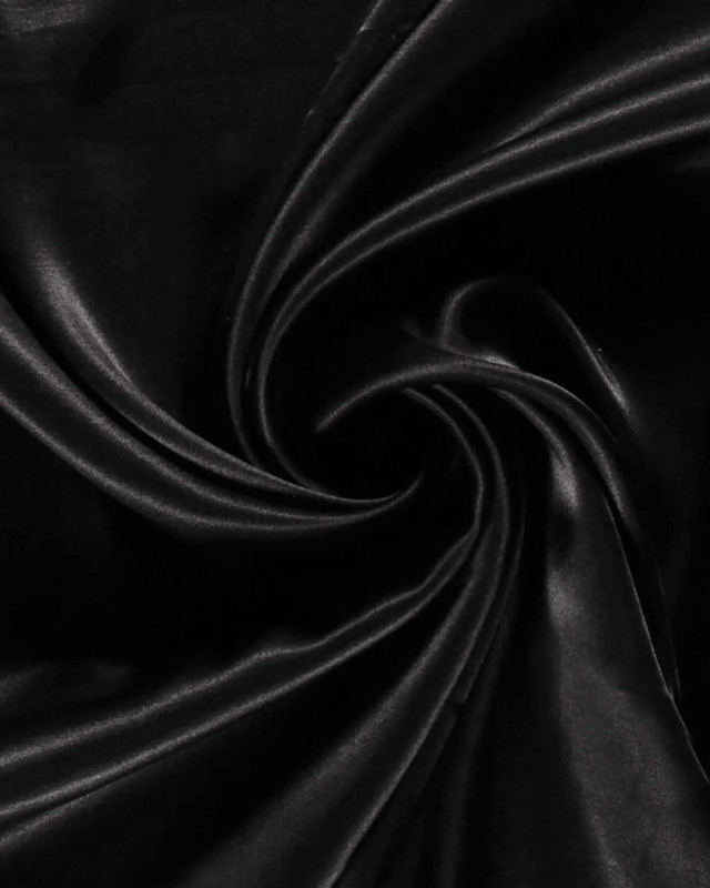 Viscose Satin Unie Noire - Mercerine