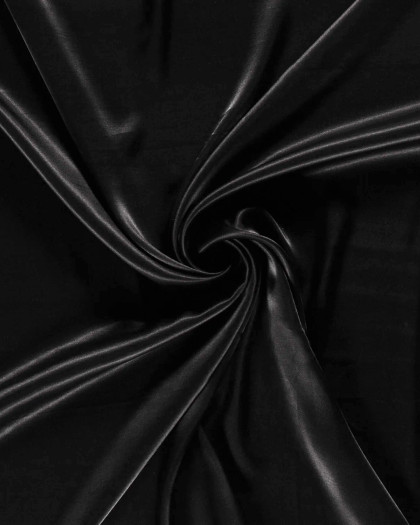 Viscose Satin Unie Noire - Mercerine