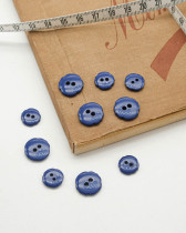 Bouton Vernis Fleur Bleu Marine