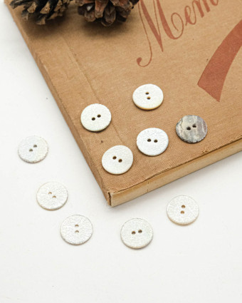 Bouton Nacré Motif Craquelé - Mercerine