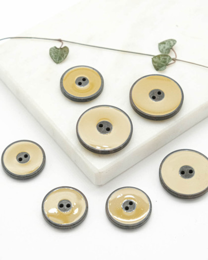 Bouton Imitation Bois Ocre