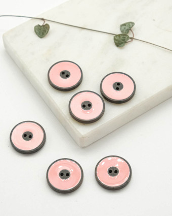 Bouton Imitation Bois Rose - Mercerine