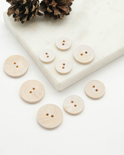 Bouton en Bois Peint Blanc