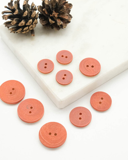 Bouton en Bois Peint Rouge