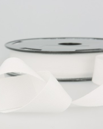 Galon Sergé Blanc 100% Coton - 20mm