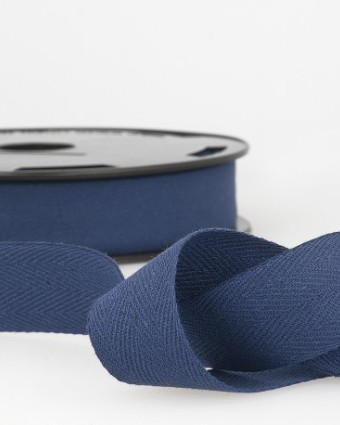 Galon Sergé Bleu Marine 100% Coton - 11mm