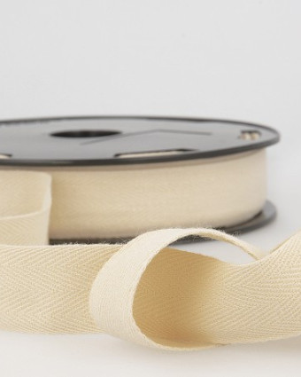 Galon Sergé Crème 100% Coton - 20mm