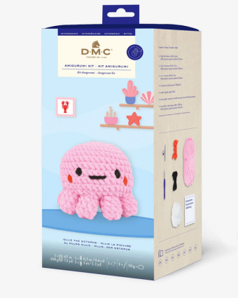 Kit de Crochet Amigurumi XL Ollie La Pieuvre - DMC - Mercerine