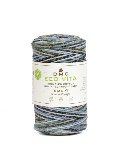 Fil à Tricoter Eco Vita 4 Multico 80% Coton - DMC - Mercerine