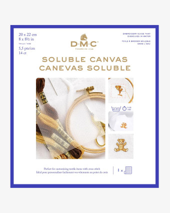 Toile Canvas Soluble - Aida - 5,5 pts/cm