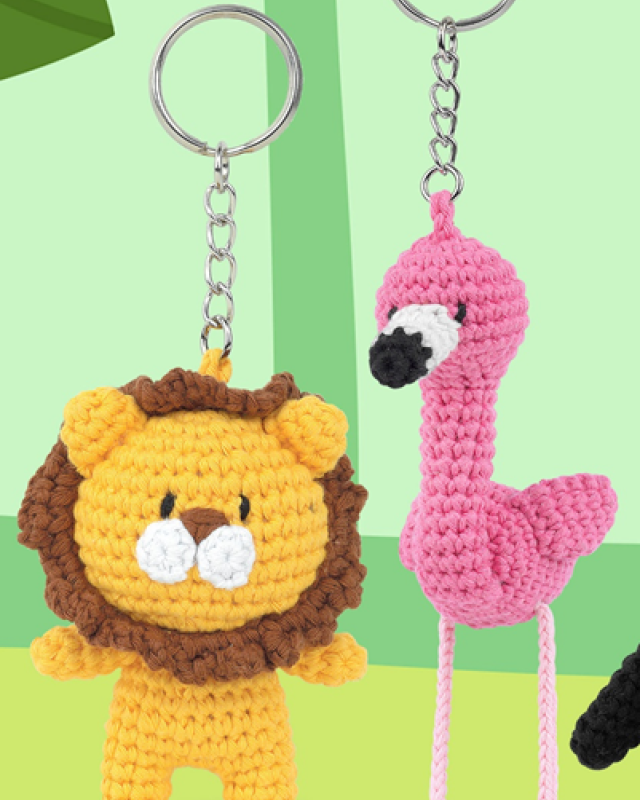 Kit Porte Clés Mini Amigurumi Levi Le Lion - DMC - Mercerine