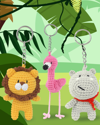 Kit Porte Clés Mini Amigurumi Levi Le Lion - DMC - Mercerine