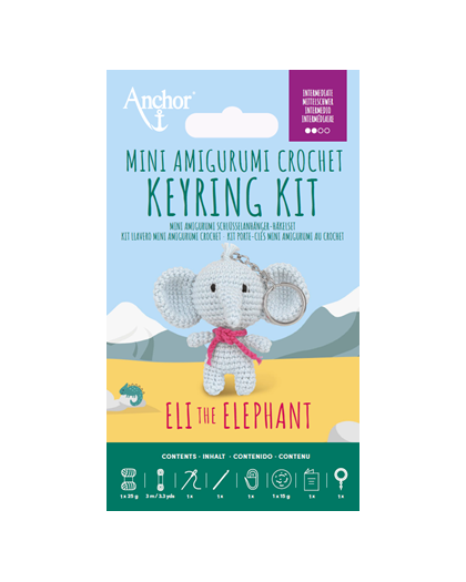 Kit Porte Clés Mini Amigurumi Eli L'Eléphant - DMC