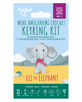 Kit Porte Clés Mini Amigurumi Eli L'Eléphant - DMC