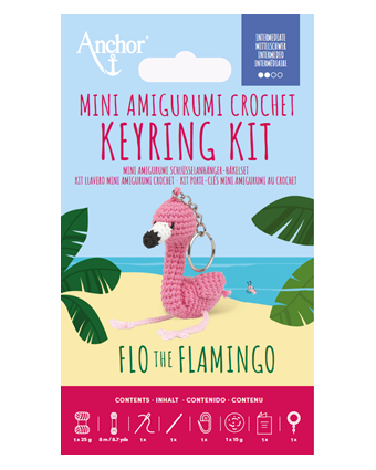 Kit Porte Clés Mini Amigurumi Flo Le Flamant Rose - DMC