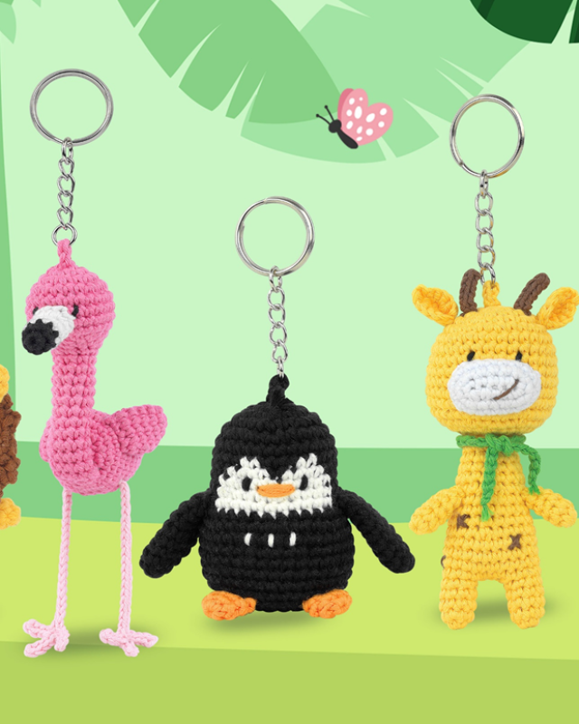 Kit Porte Clés Mini Amigurumi Pip Le Pingouin  - DMC - Mercerine