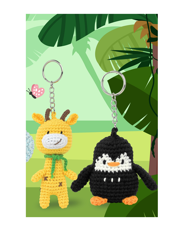 Kit Porte Clés Mini Amigurumi Pip Le Pingouin  - DMC - Mercerine