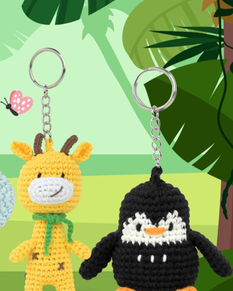 Kit Porte Clés Mini Amigurumi Pip Le Pingouin  - DMC - Mercerine