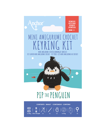 Kit Porte Clés Mini Amigurumi Pip Le Pingouin  - DMC