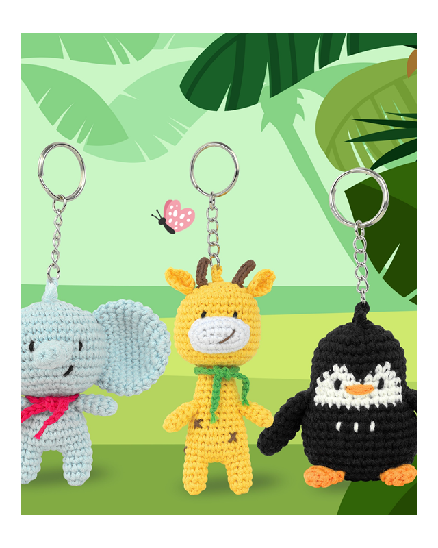 Kit Porte Clés Mini Amigurumi Gigi La Girafe - DMC - Mercerine