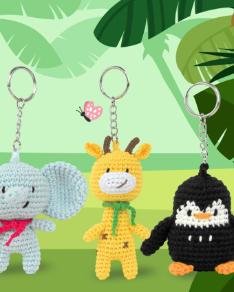 Kit Porte Clés Mini Amigurumi Gigi La Girafe - DMC - Mercerine