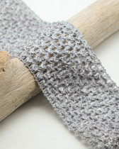 Elastique Crocheté Gris 70mm