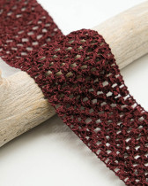 Elastique Crocheté Aubergine 70mm