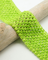Elastique Crocheté Vert Pomme 70mm