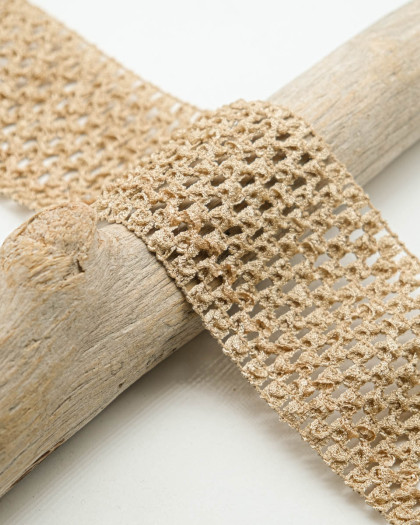 Elastique Crocheté Beige 70mm
