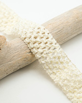 Elastique Crocheté Crème 40mm