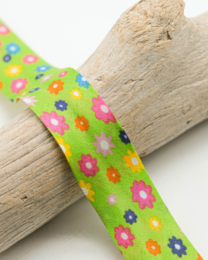 Biais Motif Fleurs Hippie
