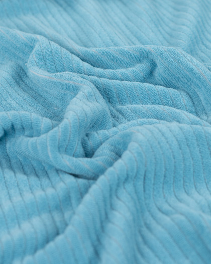 Tissu Mini Eponge Bleu à Rayures - Mercerine