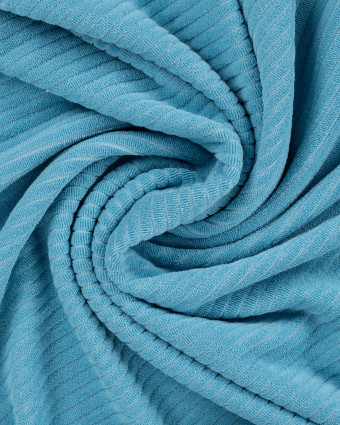 Tissu Mini Eponge Bleu à Rayures - Mercerine