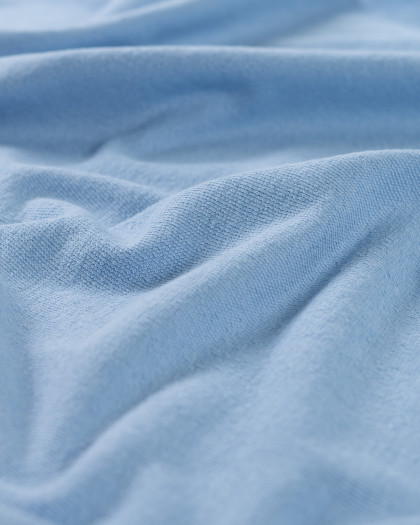 Maille Coton Légère Unie Bleu Ciel - Mercerine