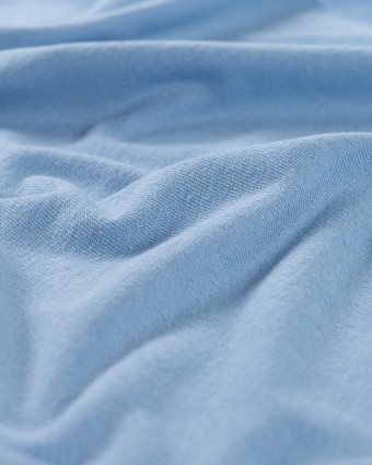 Maille Coton Légère Unie Bleu Ciel - Mercerine