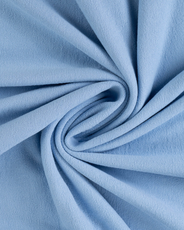 Maille Coton Légère Unie Bleu Ciel - Mercerine
