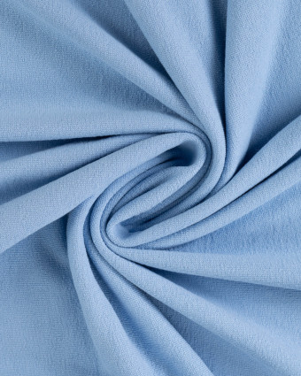 Maille Coton Légère Unie Bleu Ciel - Mercerine