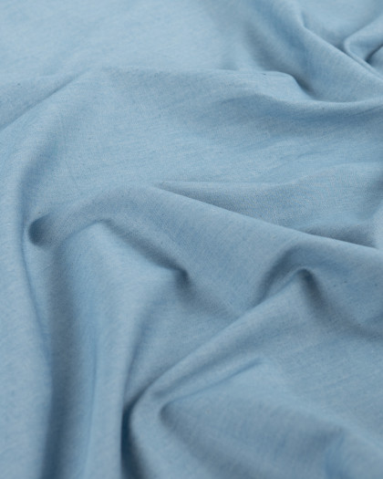 Tissu Chambray Uni Bleu Jean - Mercerine