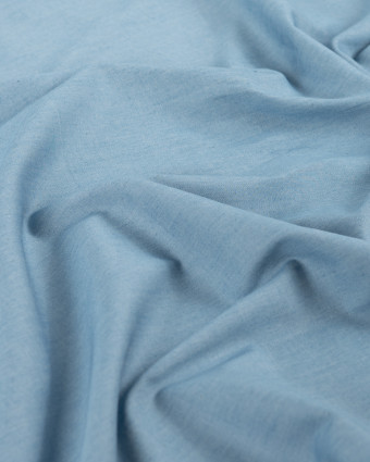 Tissu Chambray Uni Bleu Jean - Mercerine