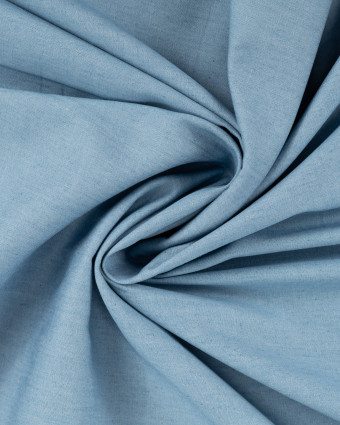 Tissu Chambray Uni Bleu Jean - Mercerine